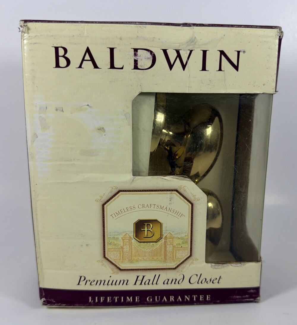 BALDWIN 95425-030 Pass Egg Knob Polished Brass Closet and Hall - Open Box